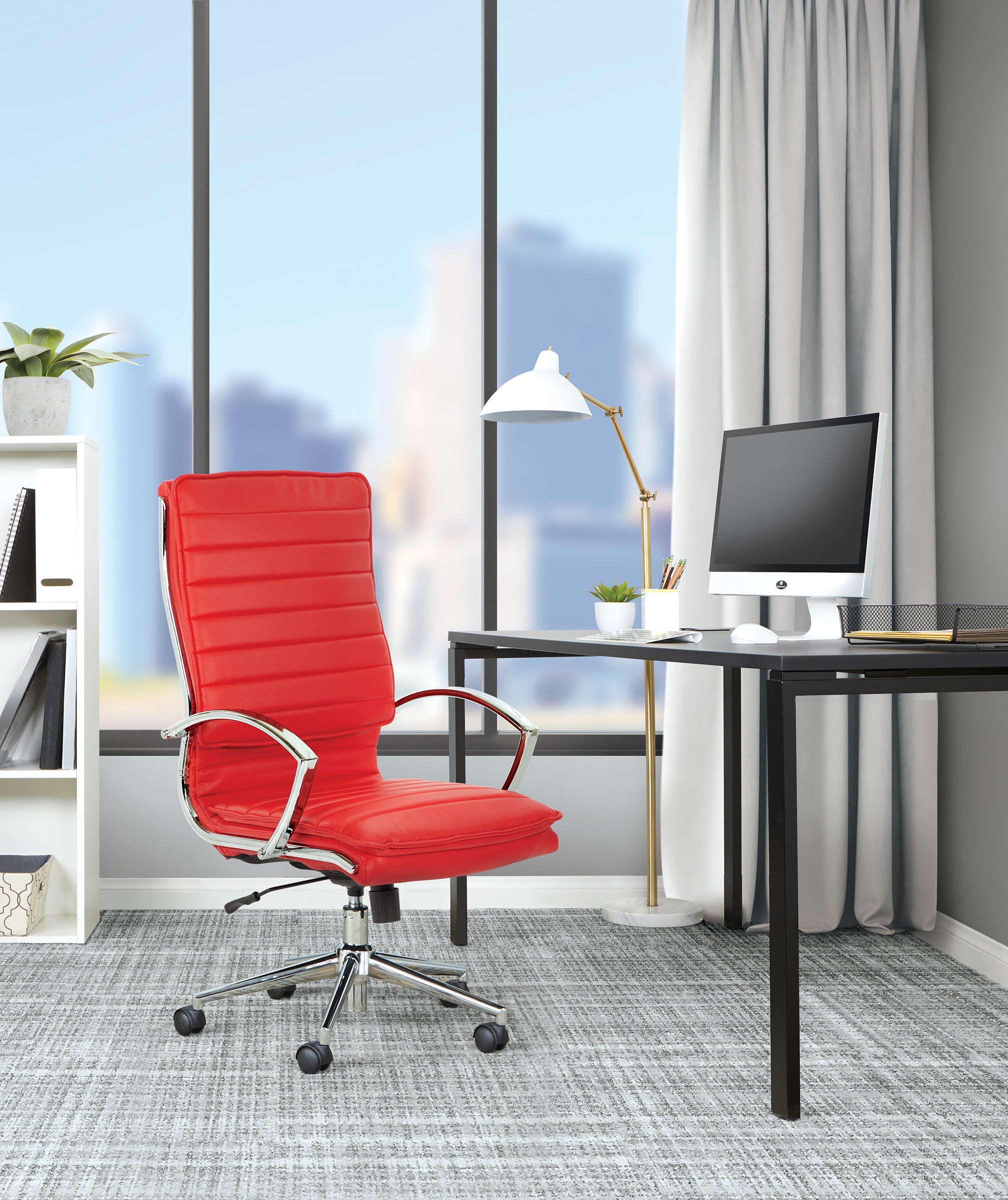 High Back Manager's Faux Lthr Chair